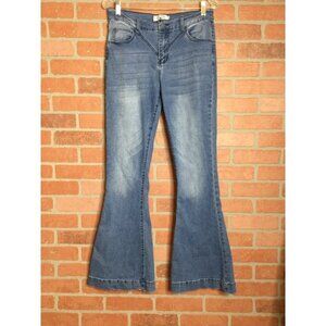 Crazy Train Womens Flared Denim Jeans Size 7/28 Retro
